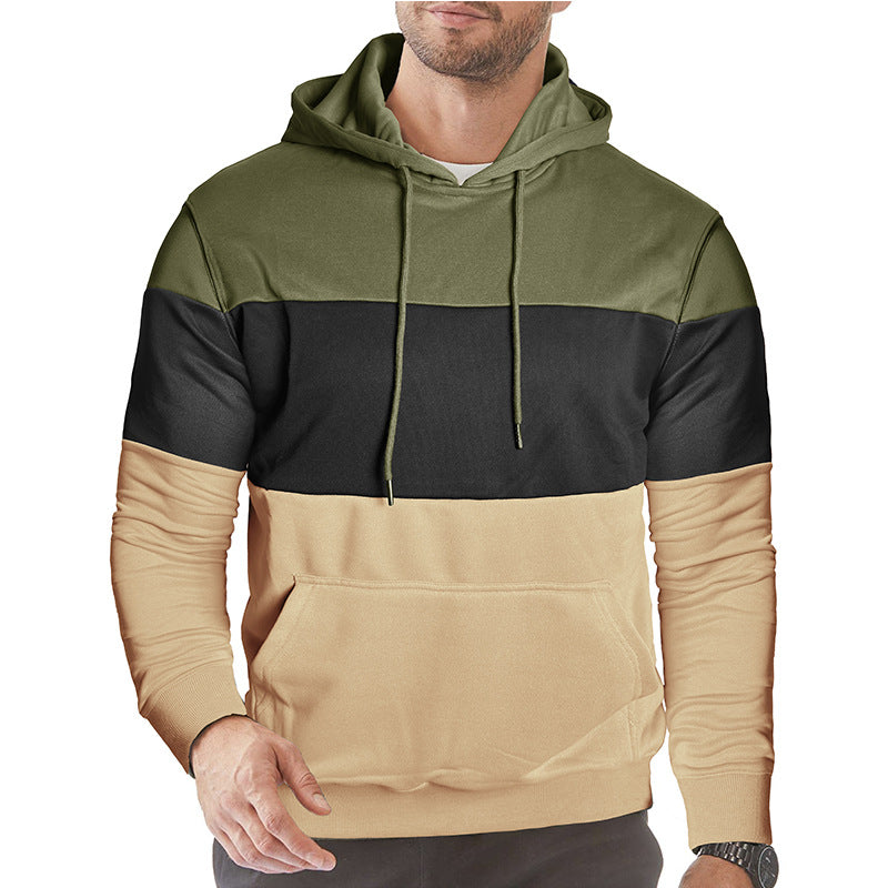 Herren Kapuzenpullover Modern Blockfarben Design