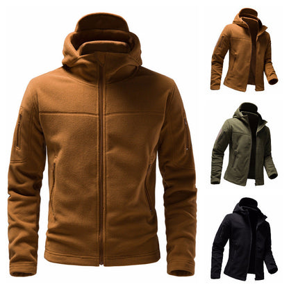 Herren Fleecejacke Kapuze Funktionsjacke Warm - BerlinGlamour