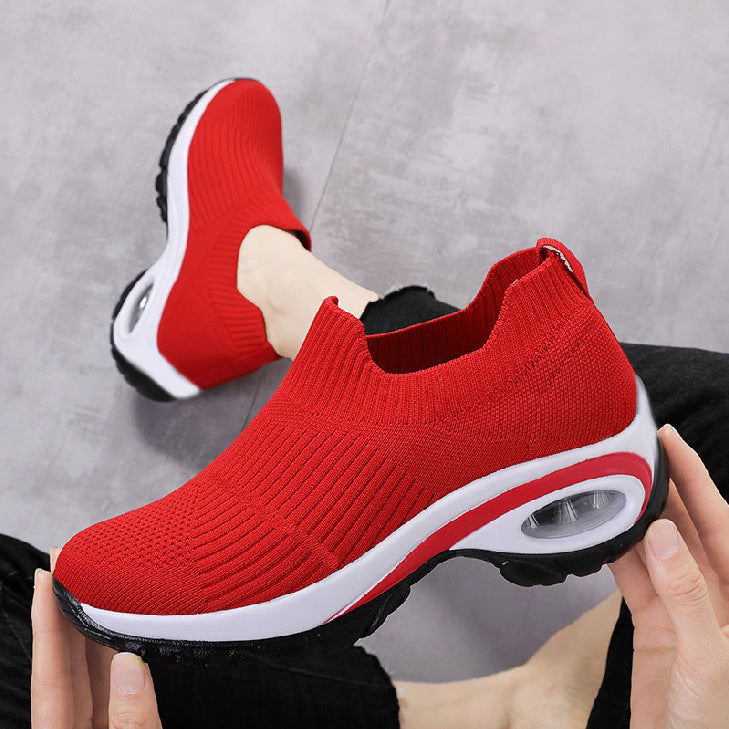 Damen Sneaker Bequem Elastisch Luftpolster
