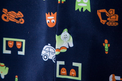 Herren Kurzarmhemd Retro Design Berlin Style