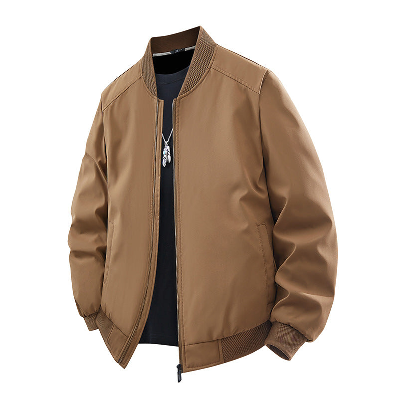 Herren Bomberjacke Leder Modern Schwarze