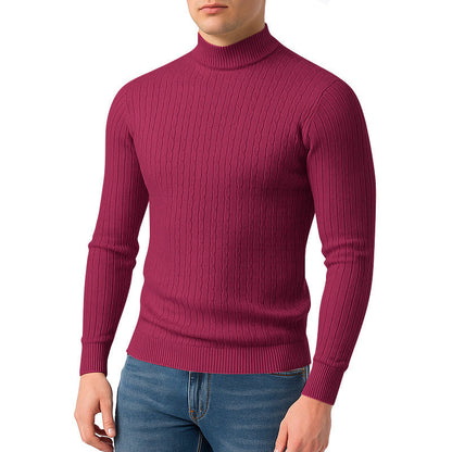 Herren Rollkragenpullover Modern Strukturiert Elegante Oberfläche
