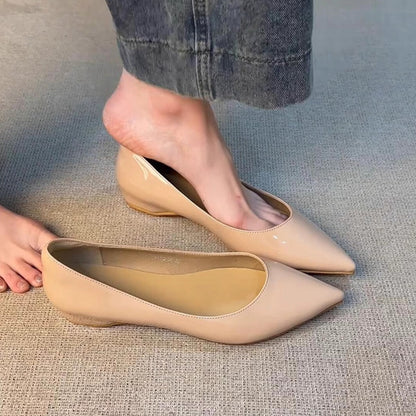 Ballerinas Damen Spitze Elegant Glanz Schuhe