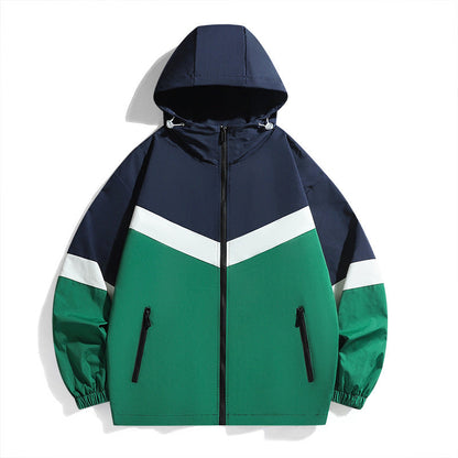 Sportliche Windbreaker Jacke Damen Herren Wasserabweisend