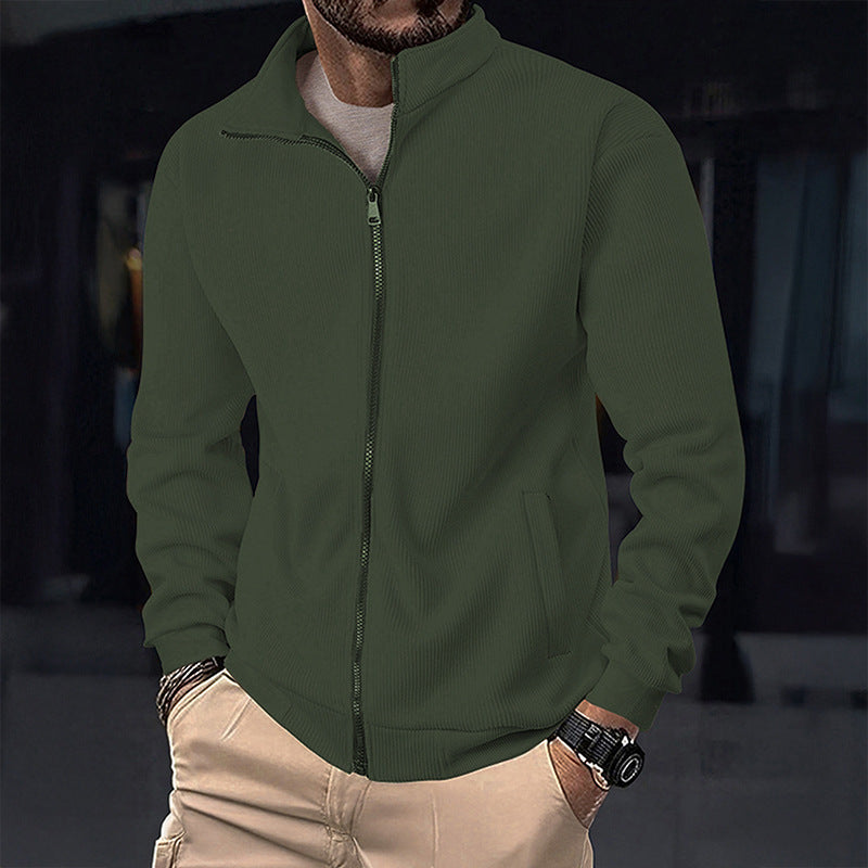 Herren Winterjacke Reißverschluss Hochkragen Trendy