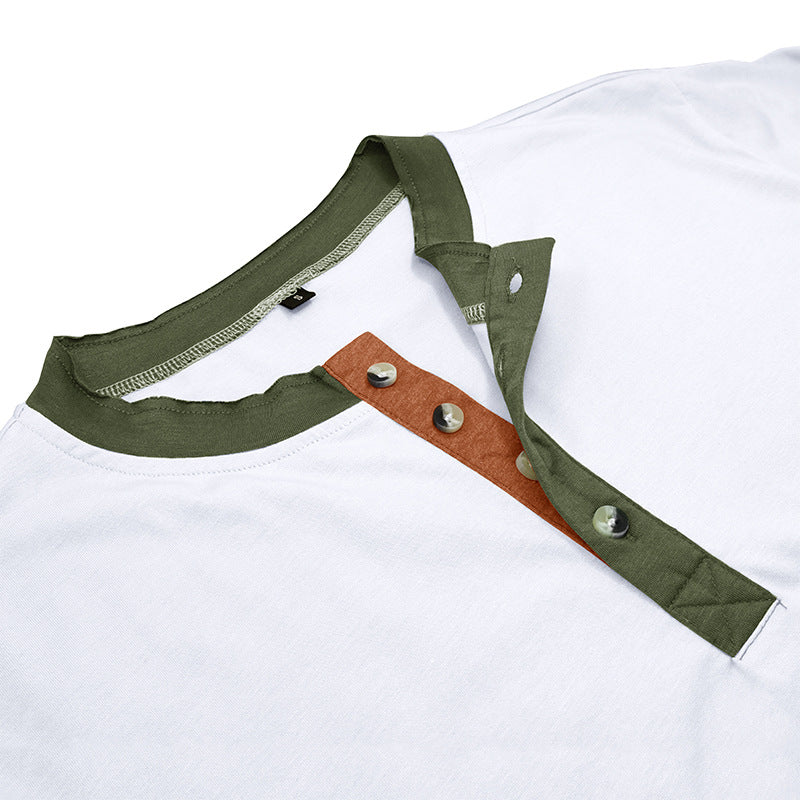 Herren Poloshirt Elegantes Design Kontrastfarben