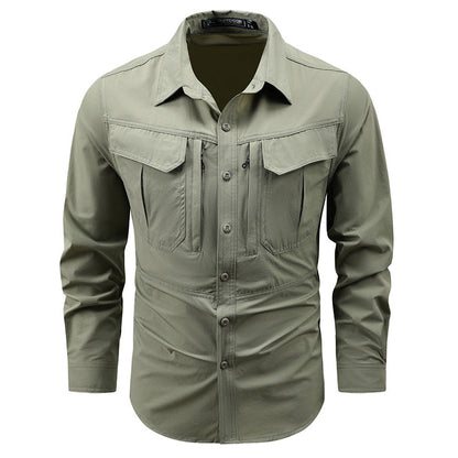 Funktionales Outdoor-Hemd Herren mit Taschen Sportlich
