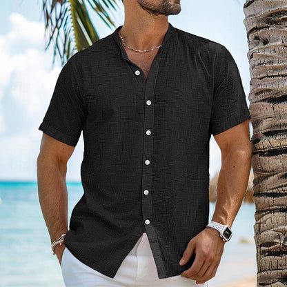 Herren Kurzarmhemd mit Textilstruktur Modern Berlin Style