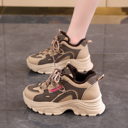 Damen Schnürschuhe Bequem Atmungsaktiv Komfortsohle Trend