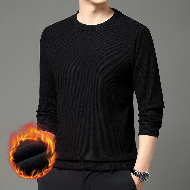 Herren Pullover Wärmer Rundhals Aus Merino-Wolle