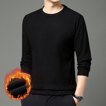 Herren Pullover Wärmer Rundhals Aus Merino-Wolle