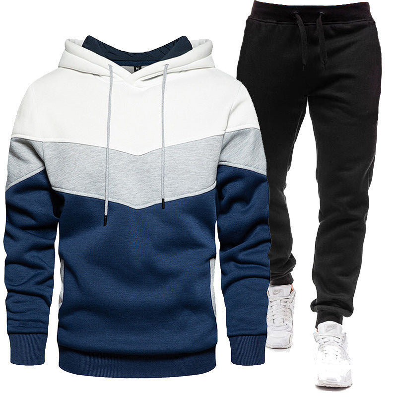 Herren Sportset Kapuzenpullover Jogginghose Grau