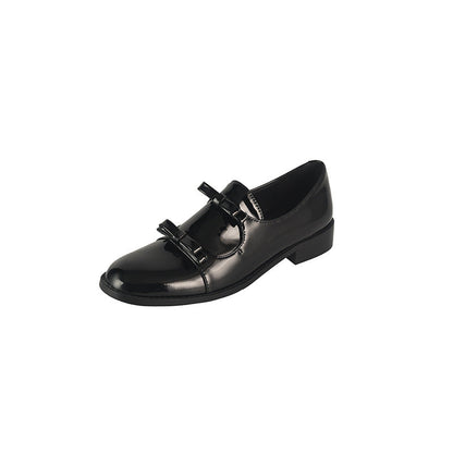 Elegante Damen Schnürschuhe mit Schnallen Schwarz