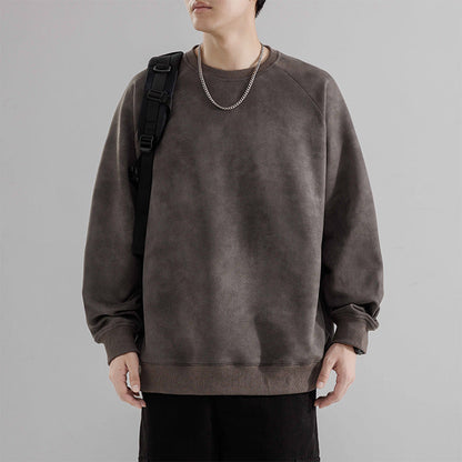Herren Sweatshirt Lässig Raglan Ärmel Bequem