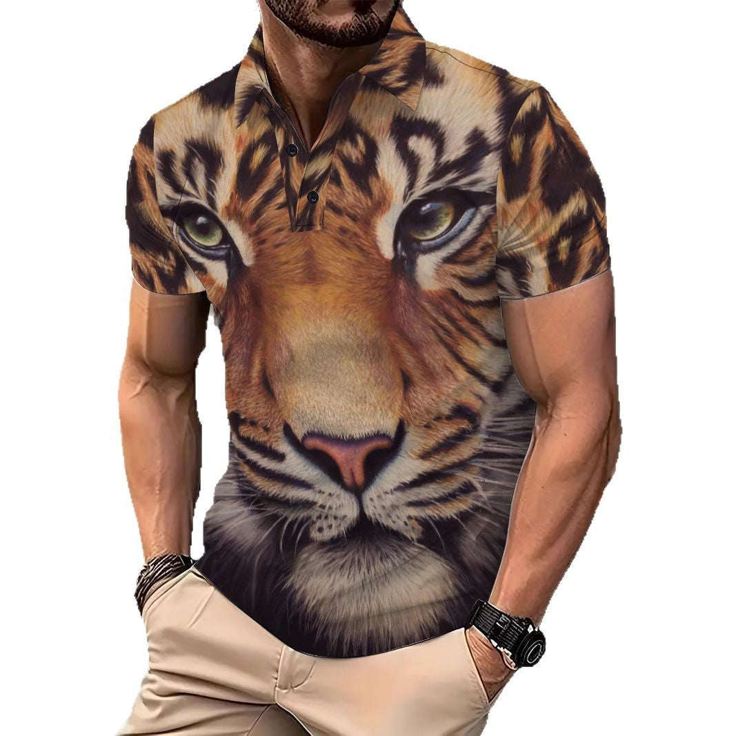 Herren Poloshirt Tiermotiv Modern Berlin Style