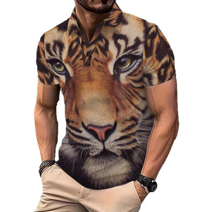 Herren Poloshirt Tiermotiv Modern Berlin Style