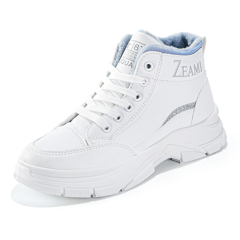Damen Sneaker High-Top Kuschelig Warme Innensohle
