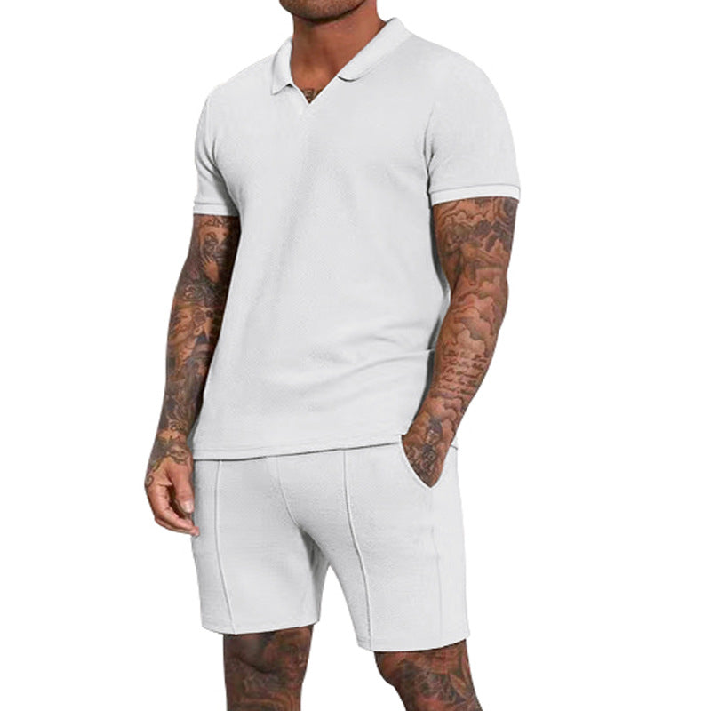 Herren Poloshirt und Shorts Set Sommer Komfort