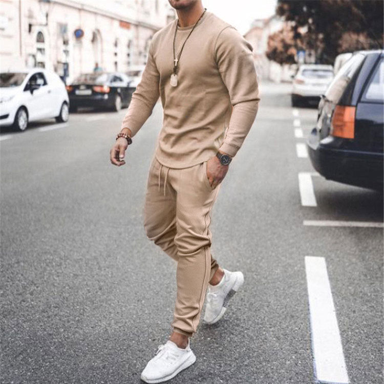 Herren Sportset Langarmshirt und Jogginghose Bequem Sportlich