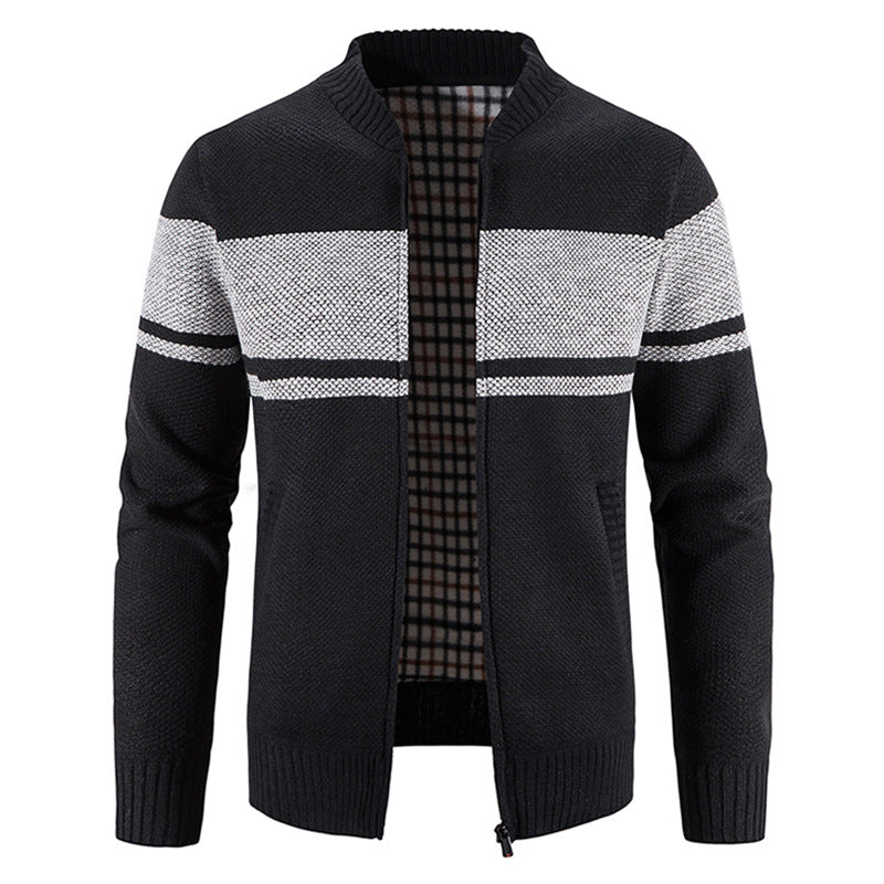 Herren Strickjacke Modern mit Struktur Optik