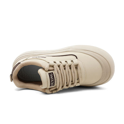 Damen Plateau Sneaker Bequem Mit Dämpfung