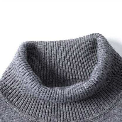 Herren Rollkragenpullover Weich Wolle Elegante Optik