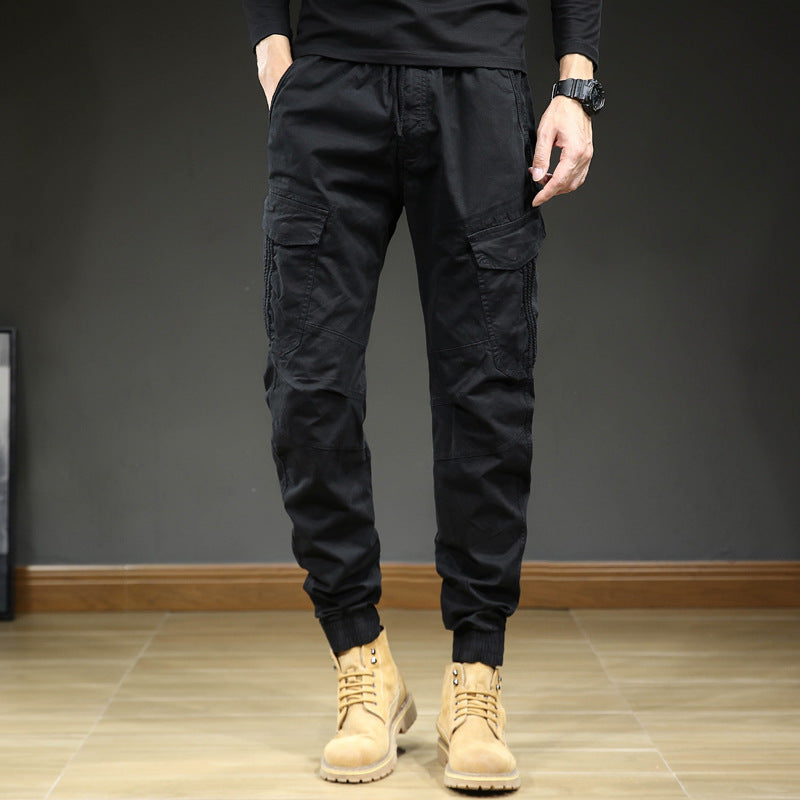 Herren Cargohose Urban Style Modern Schwarz
