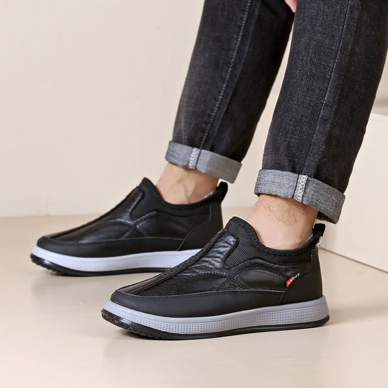 Herren Slip-On Schuhe Bequem Freizeit Schuhe Schwarz - BerlinGlamour