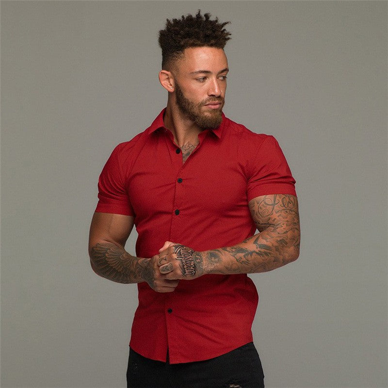Herren Hemd Kurzarm Slim Fit Modern