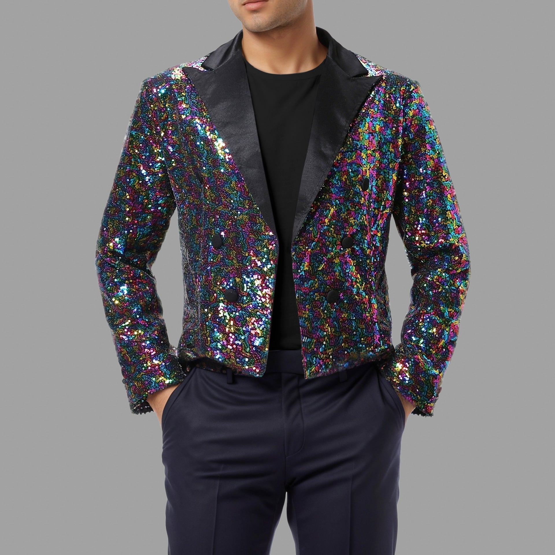 Herren Pailletten Jacket Glitzer Effekt Berlin Style - BerlinGlamour