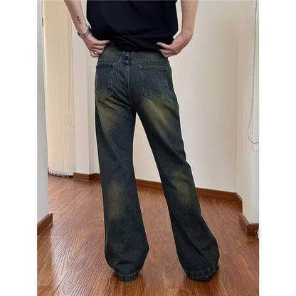 Herren Vintage-Jeans Hochbund Komfort-Schnitt