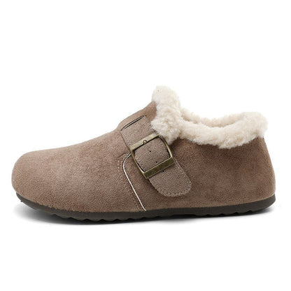 Damen Clogs Warm Kuschelig Schnallenverschluss Modern - BerlinGlamour