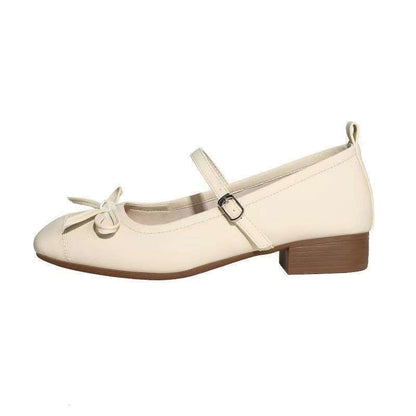 Damen Ballerinas Modern mit Riemchen und Schleife