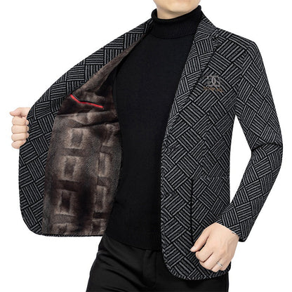Herren Blazer Jacke Gestreift Modern mit Futter - BerlinGlamour