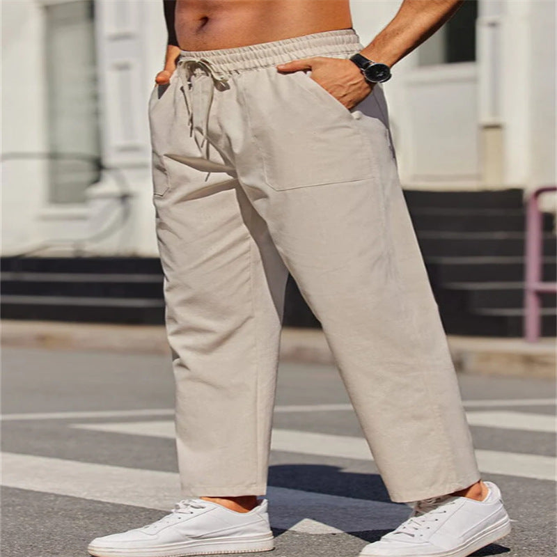 Herren Freizeithose Leicht Bequem Elastisch Mit Taschen