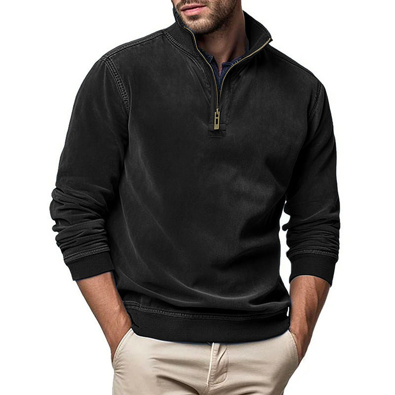 Herren Pullover Sportlich Halbzipper