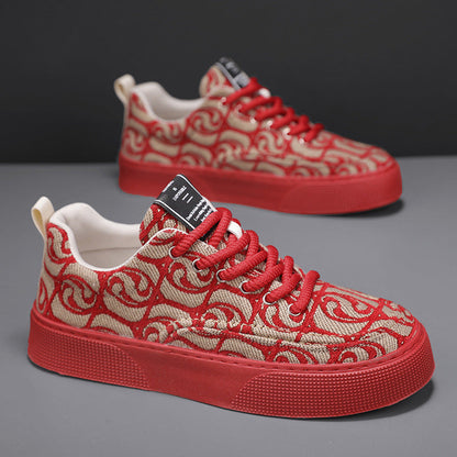 Damen Sneaker mit farbigem Print und bequemer Sohle