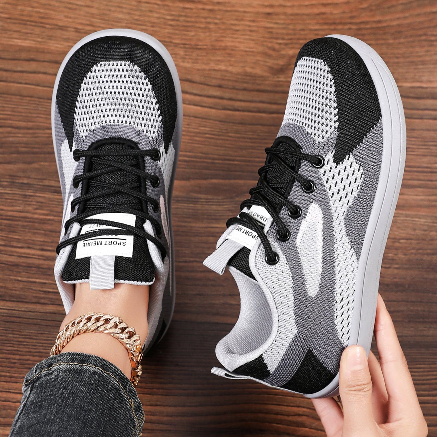 Damen Sport-Sneaker Mesh Atmungsaktiv Laufschuhe - BerlinGlamour