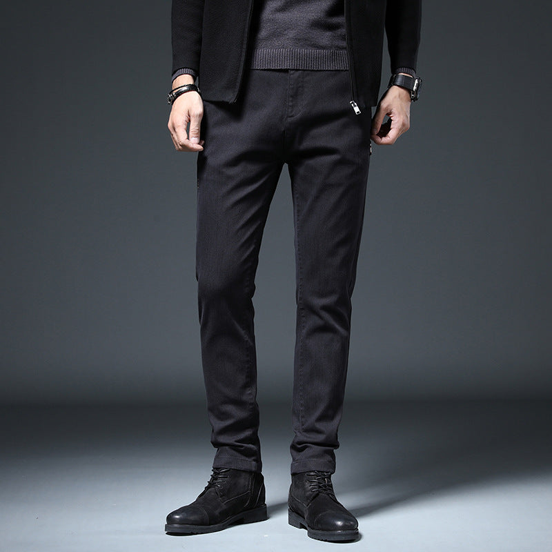 Herren Slim-Fit Hose Elastisch Bequem Mit Taschen