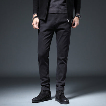 Herren Slim-Fit Hose Elastisch Bequem Mit Taschen