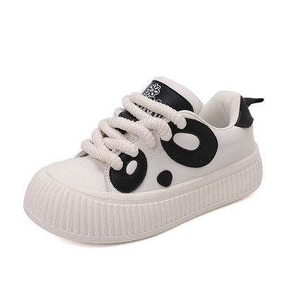 Damen Sneaker Panda Design Rutschfest Sneakers Schuhe Modisch