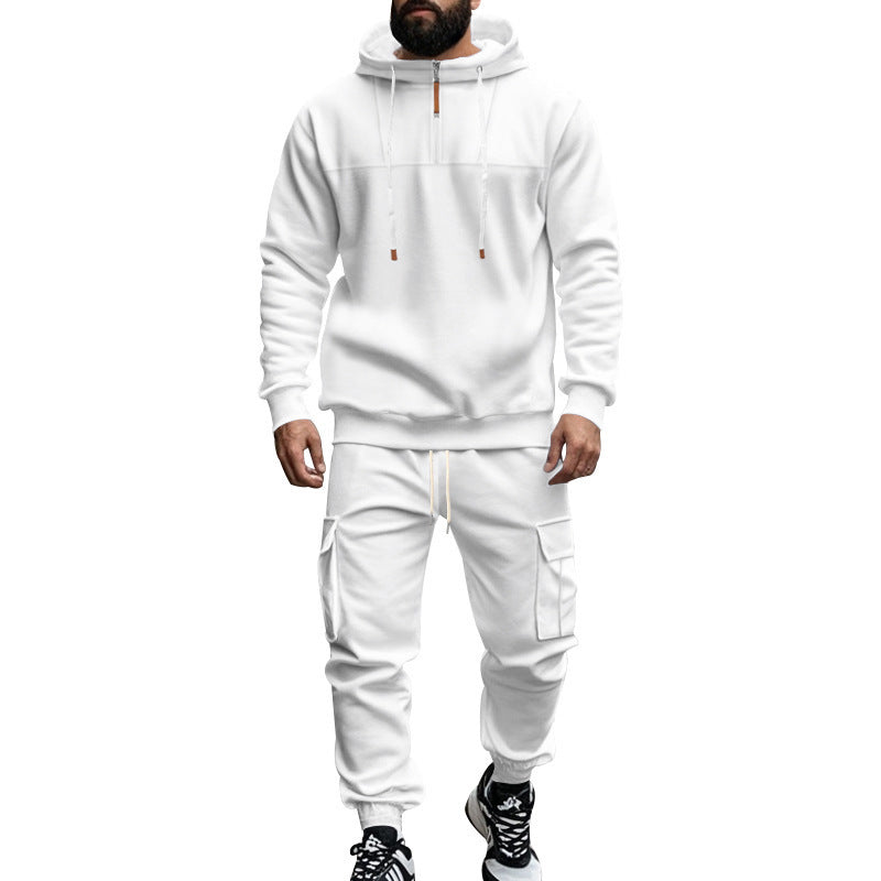 Herren Sportoutfit Sweatshirt und Cargo-Hose Set Sportlich Bequem