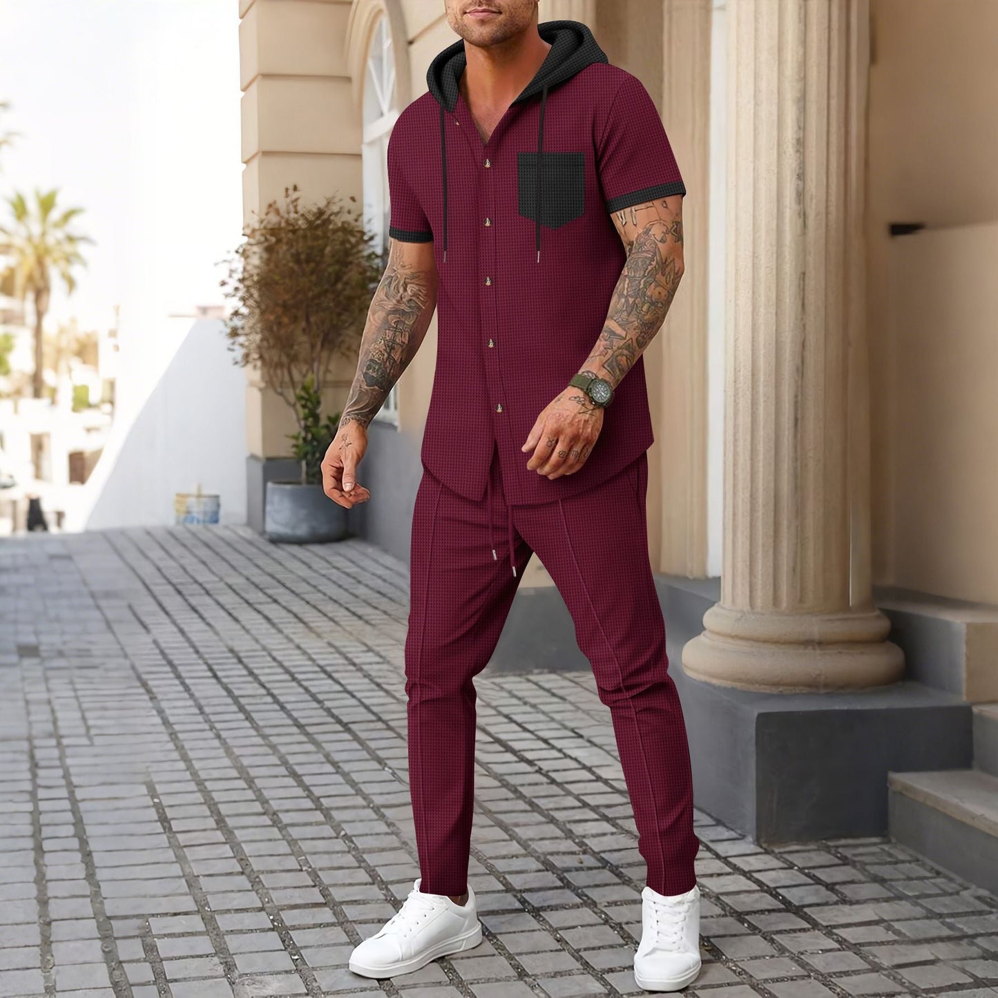 Männer Sportoutfit Freizeitbekleidung Modern