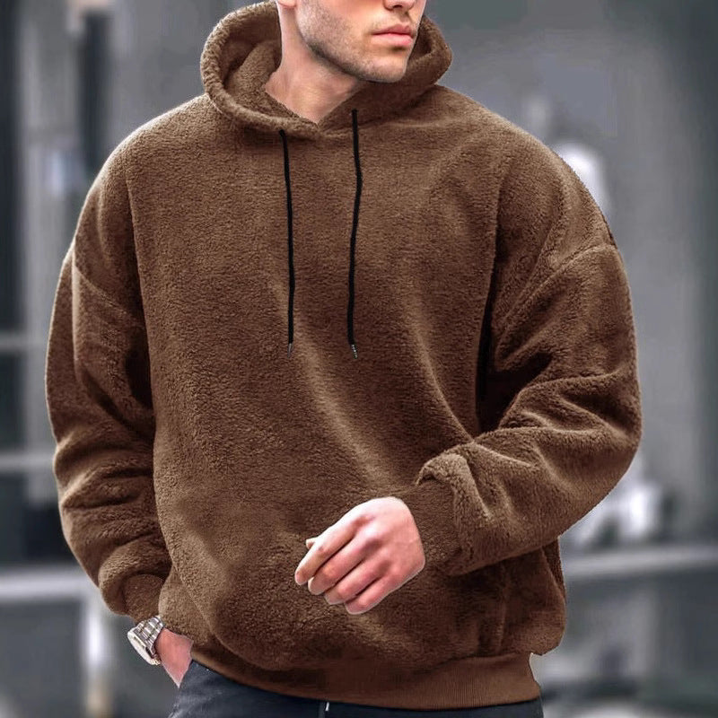 Herren Fleece Hoodie Modern Geschnitten Bequem - BerlinGlamour