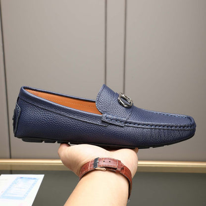 Herren Mokassins Leder Elegant Schwarze Elegante Schuhe