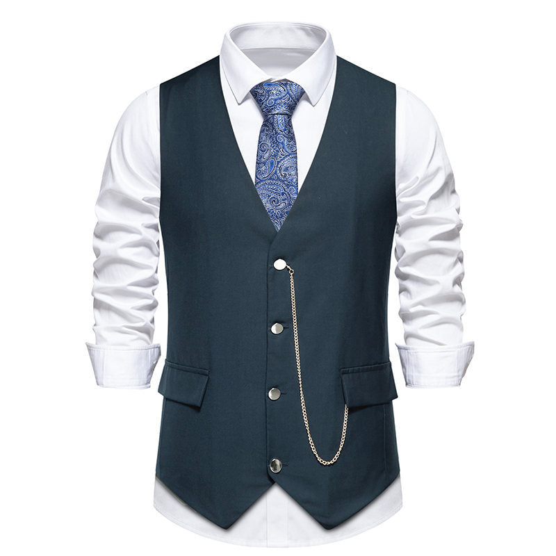Herren Anzugweste Elegant Klassisch Moderne Taschen