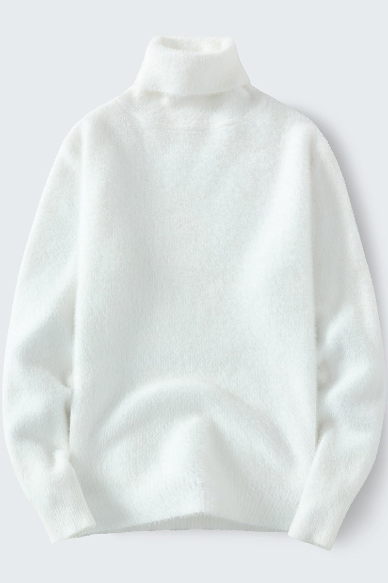 Herren Rollkragenpullover Weich Warm Strick