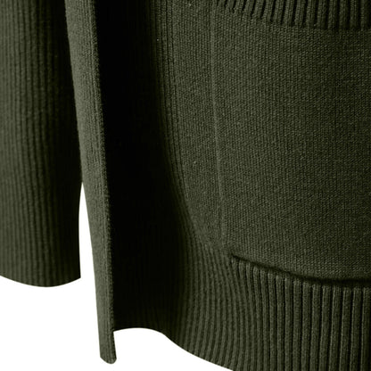 Herren Cardigan V-Ausschnitt Lässig Grau Modern