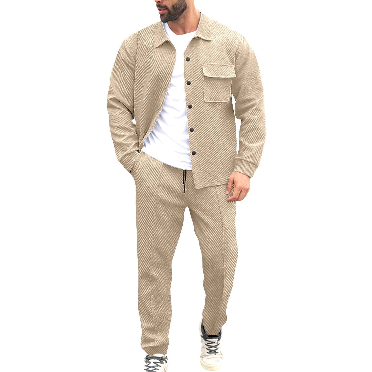 Herren Freizeitanzug Lässig Mit Taschen Modern