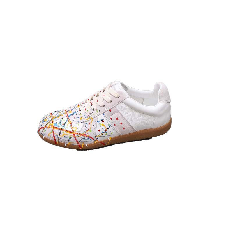 Damen Sneaker Trendy Spritzmuster Designer Schuhe